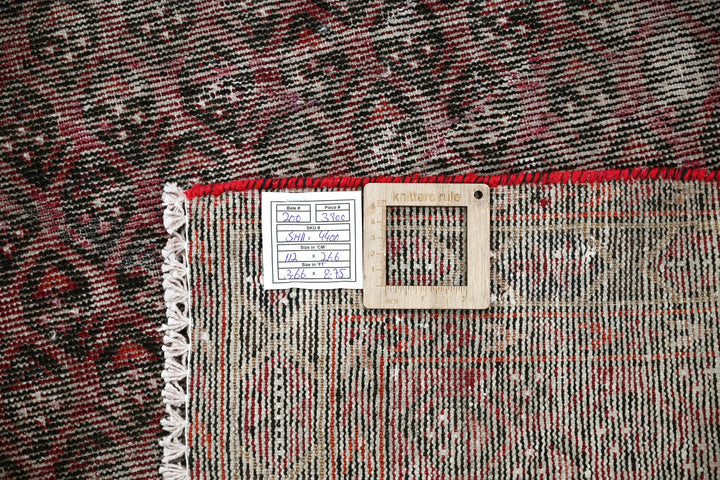 red Medium rug 3' 8" x 8' 9"