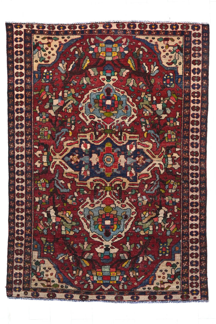 red Medium rug 4' 8" x 6' 7"