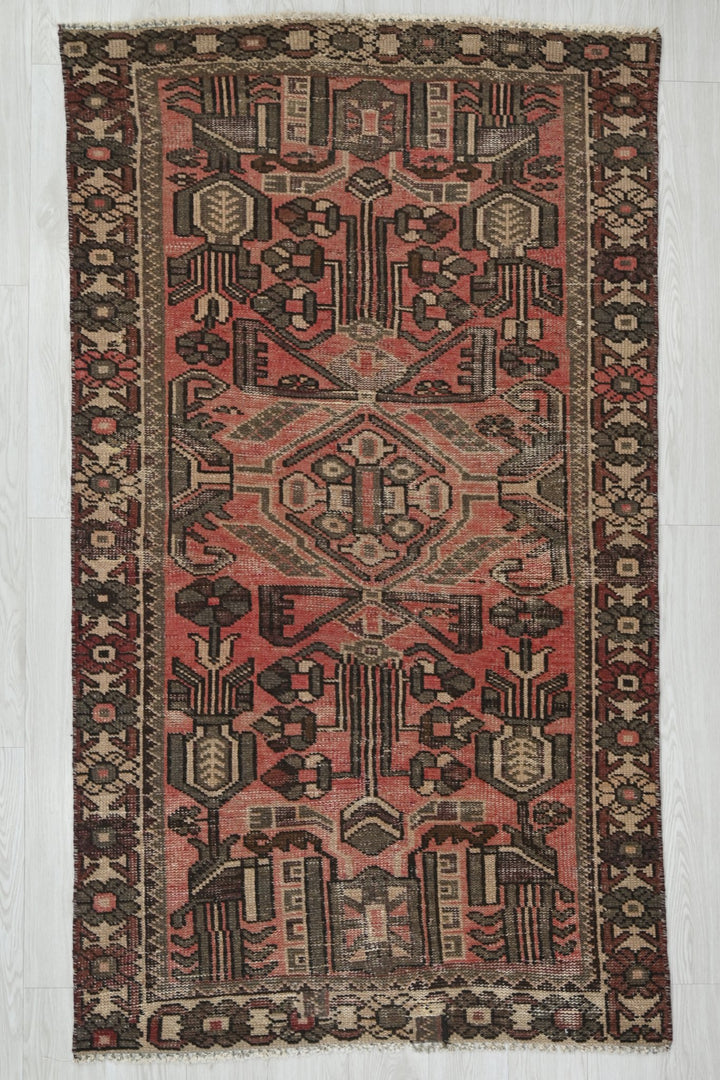 red Medium rug 3' 8" x 6' 9"