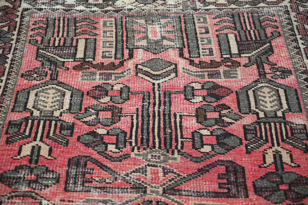 red Medium rug 3' 8" x 6' 9"