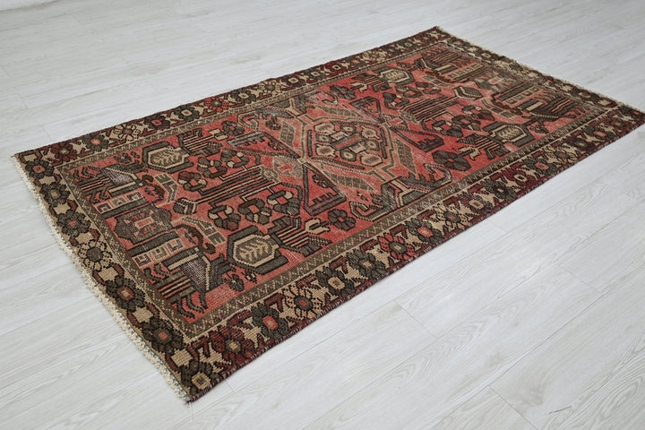red Medium rug 3' 8" x 6' 9"