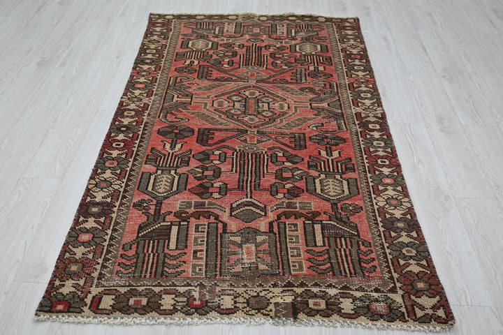 red Medium rug 3' 8" x 6' 9"