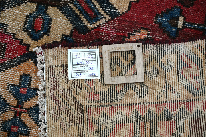 red Accent rug 4' 2" x 6' 2"