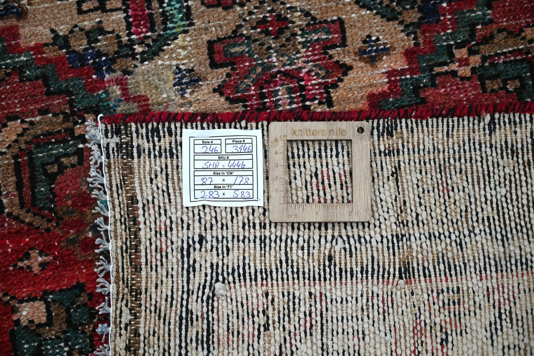 red Accent rug 2' 10" x 5' 10"