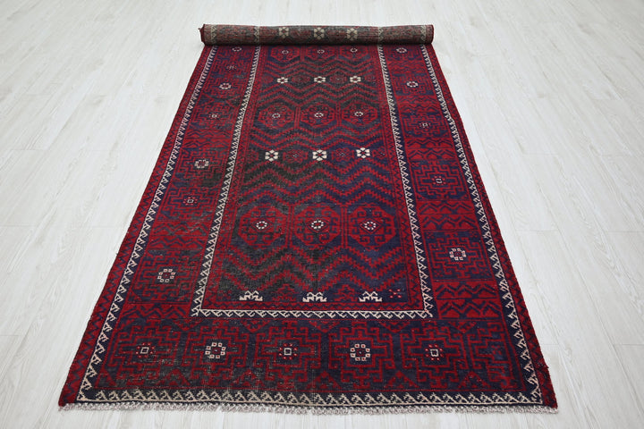 red Runner rug 4' 3" x 10' 10"