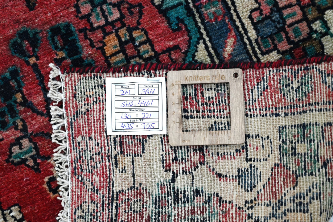 red Medium rug 4' 3" x 7' 3"