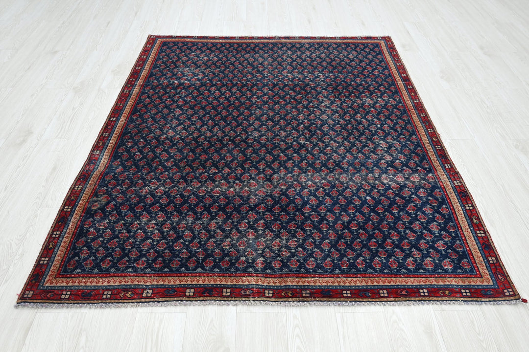 blue Medium rug 5' 2" x 6' 6"