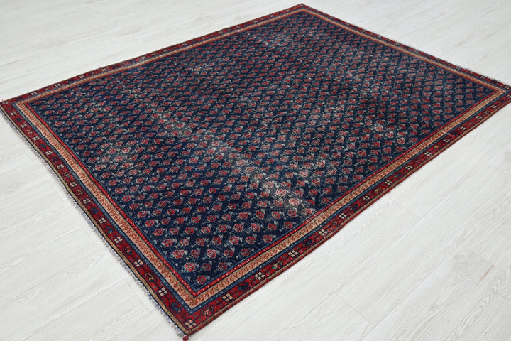 blue Medium rug 5' 2" x 6' 6"