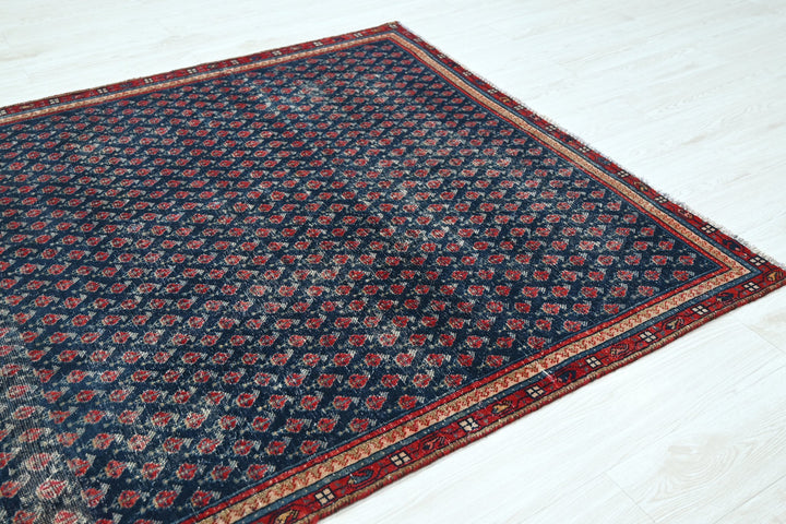 blue Medium rug 5' 2" x 6' 6"