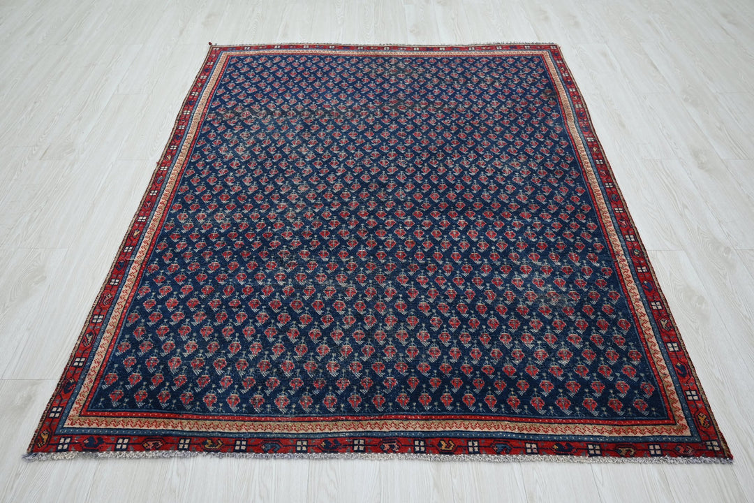 blue Medium rug 5' 2" x 6' 6"