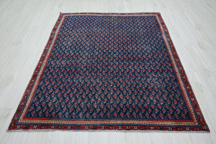 blue Medium rug 5' 2" x 6' 6"