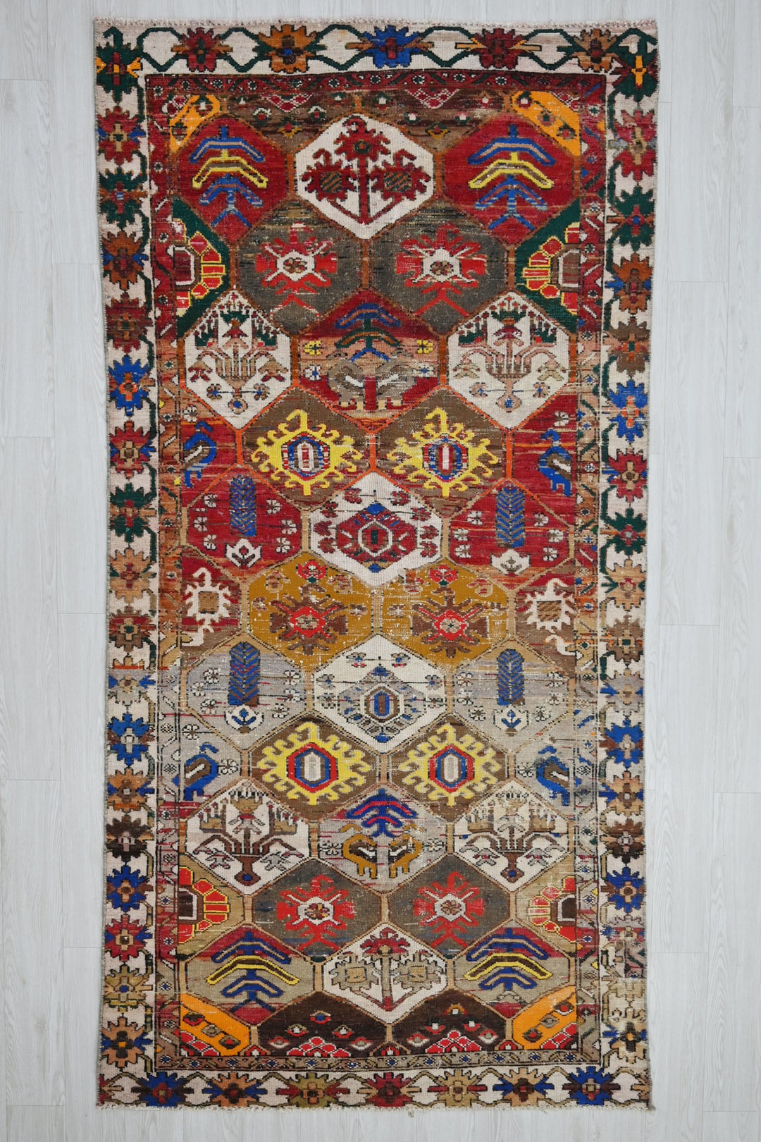 brown Runner rug 4' 6" x 9' 6"