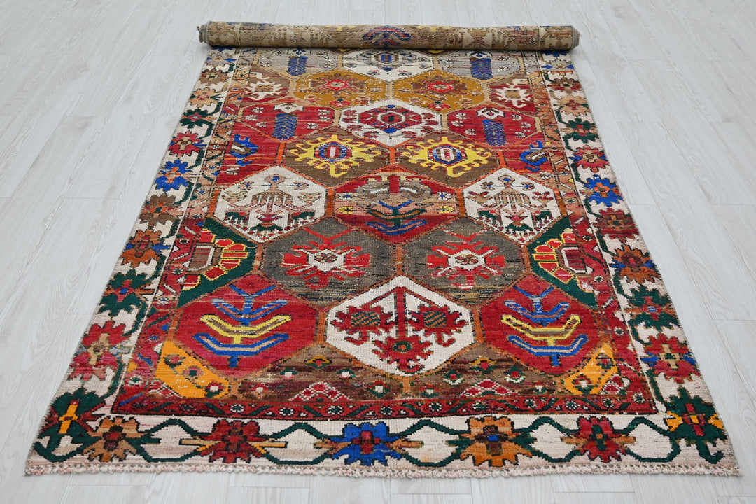 brown Runner rug 4' 6" x 9' 6"