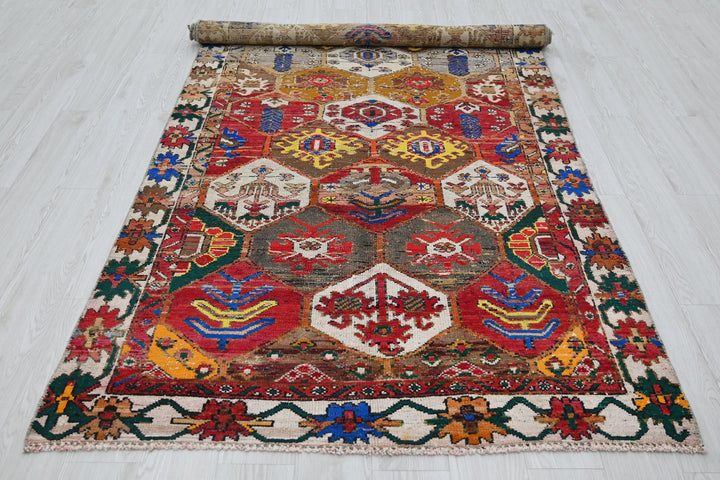 brown Runner rug 4' 6" x 9' 6"