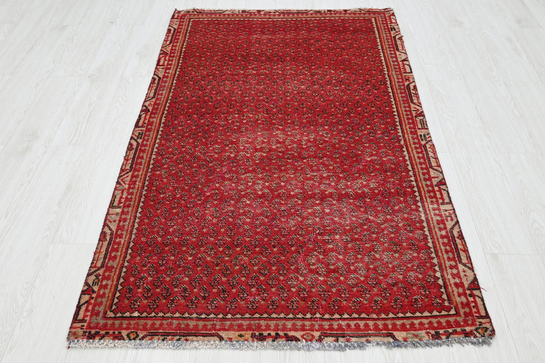 red Accent rug 3' 5" x 6' 0"