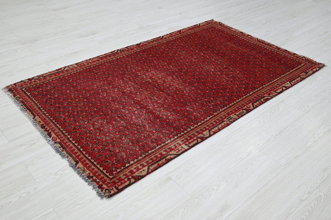 red Accent rug 3' 5" x 6' 0"