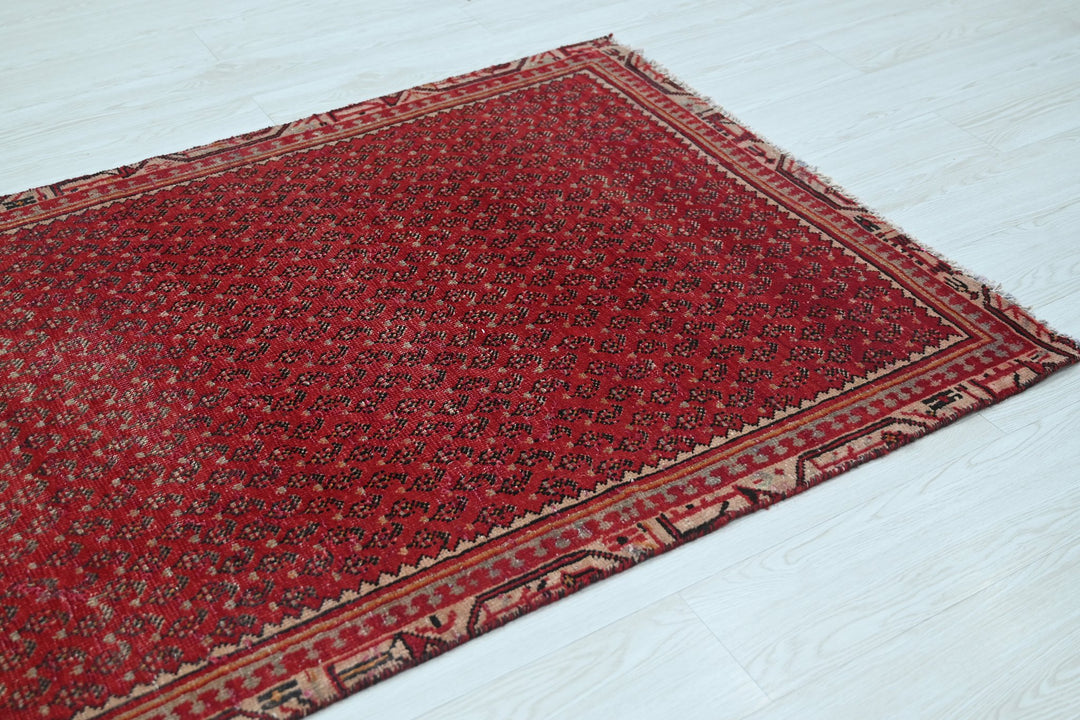 red Accent rug 3' 5" x 6' 0"