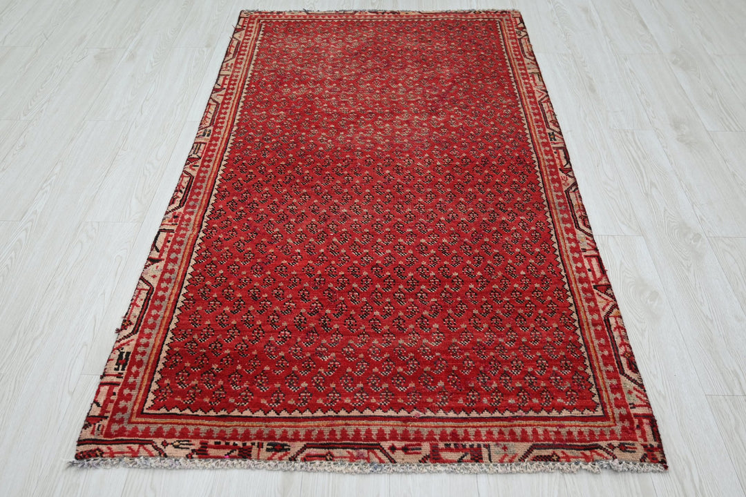 red Accent rug 3' 5" x 6' 0"