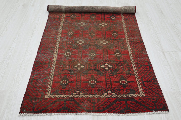 red Accent rug 3' 1" x 6' 0"