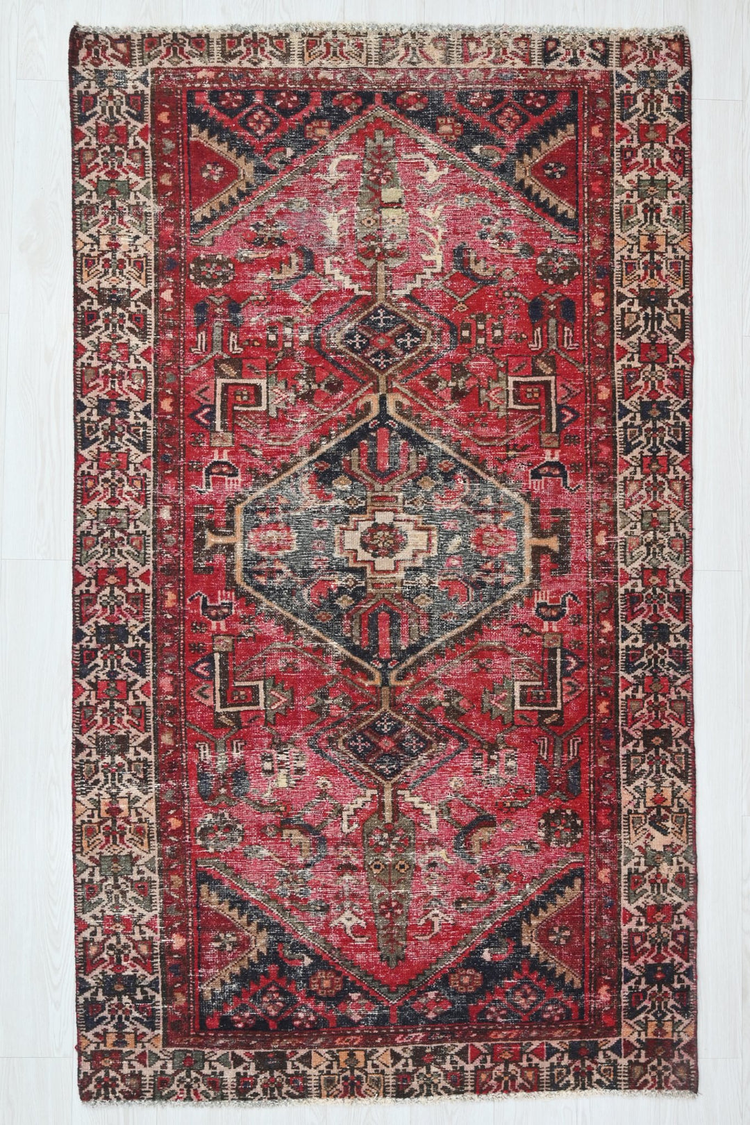 red Medium rug 3' 9" x 6' 7"