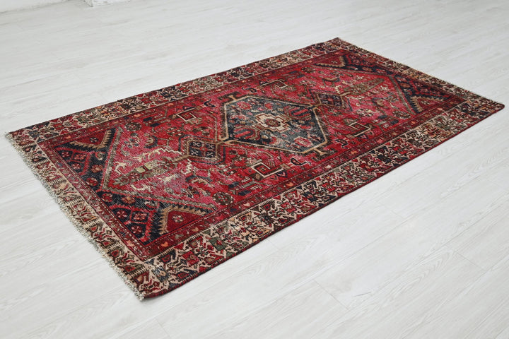 red Medium rug 3' 9" x 6' 7"