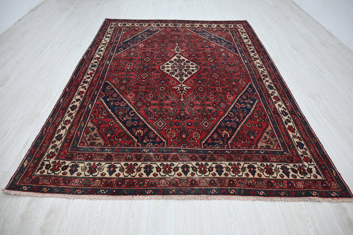 red Large rug 6' 11" x 9' 3"