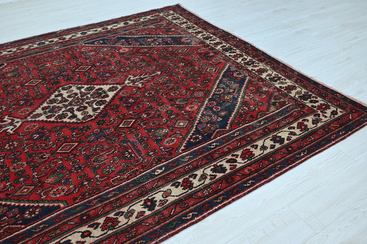 red Large rug 6' 11" x 9' 3"