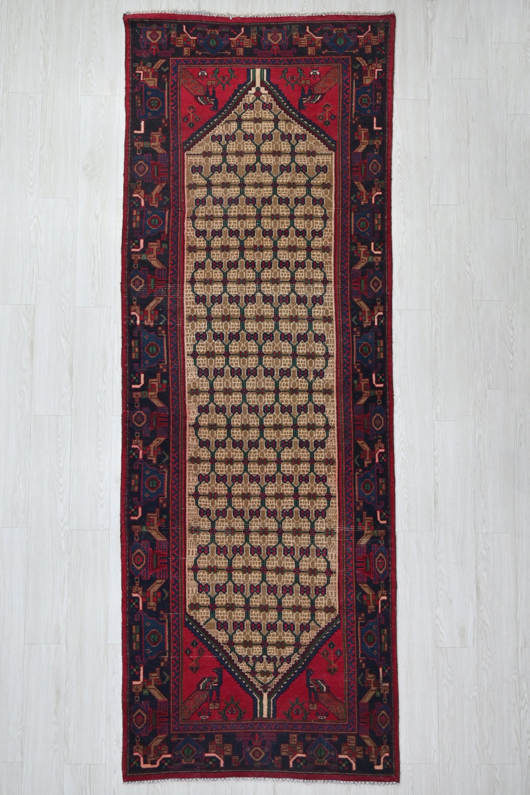 brown Runner rug 3' 4" x 10' 4"