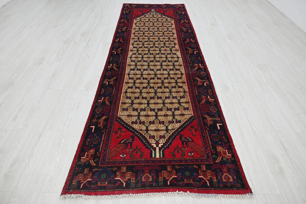brown Runner rug 3' 4" x 10' 4"