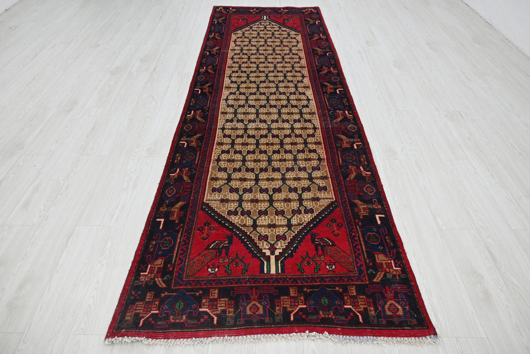 brown Runner rug 3' 4" x 10' 4"