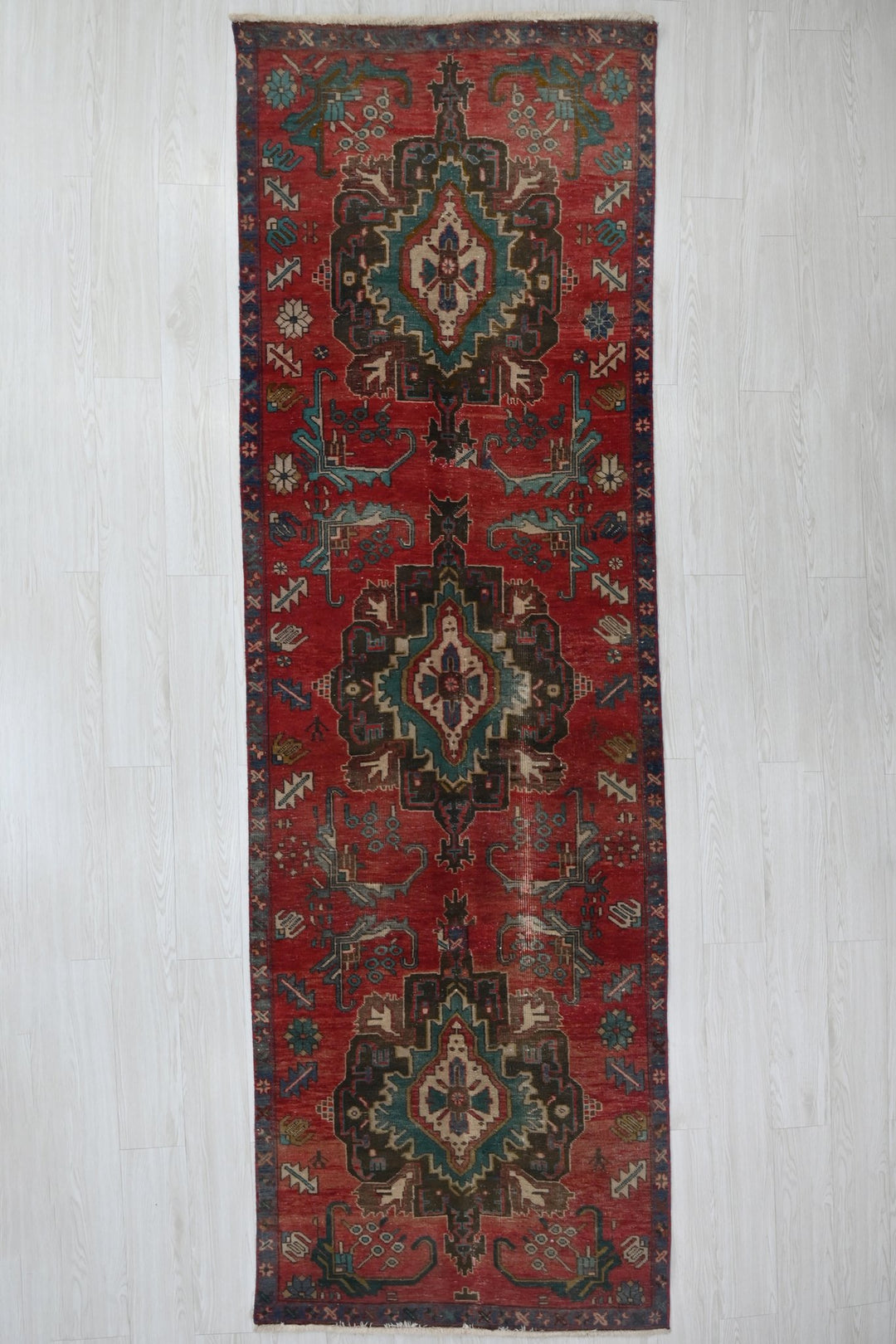 red Runner rug 3' 2" x 10' 2"