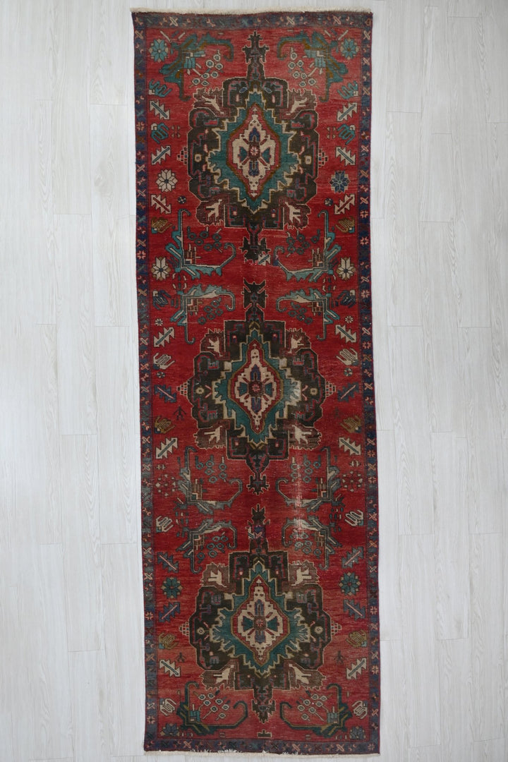 red Runner rug 3' 2" x 10' 2"