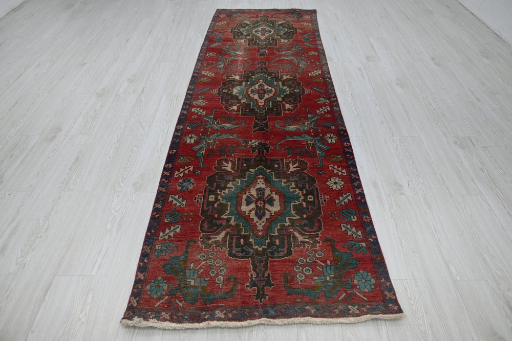 red Runner rug 3' 2" x 10' 2"