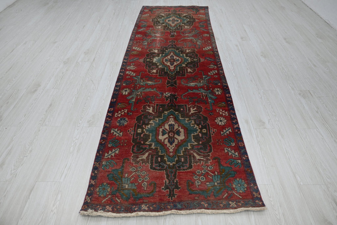 red Runner rug 3' 2" x 10' 2"