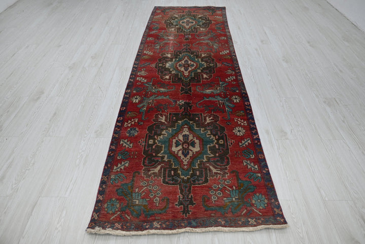 red Runner rug 3' 2" x 10' 2"