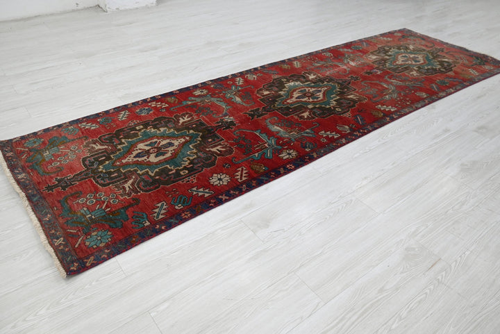 red Runner rug 3' 2" x 10' 2"