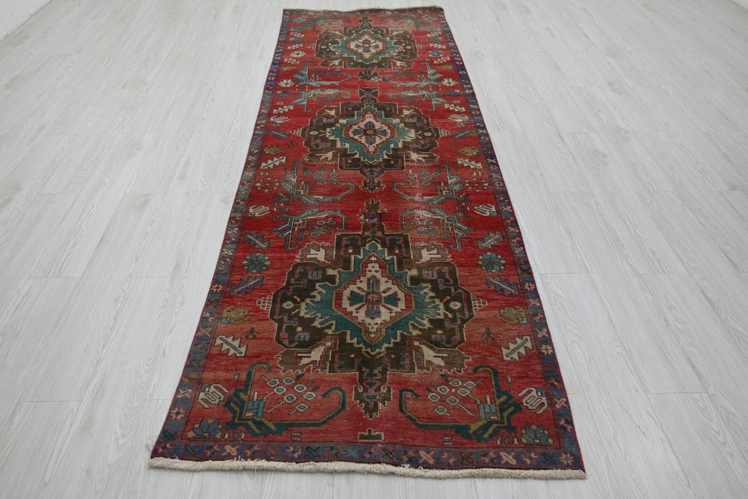 red Runner rug 3' 2" x 10' 2"