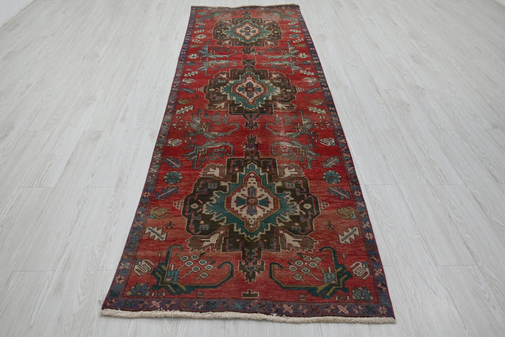red Runner rug 3' 2" x 10' 2"