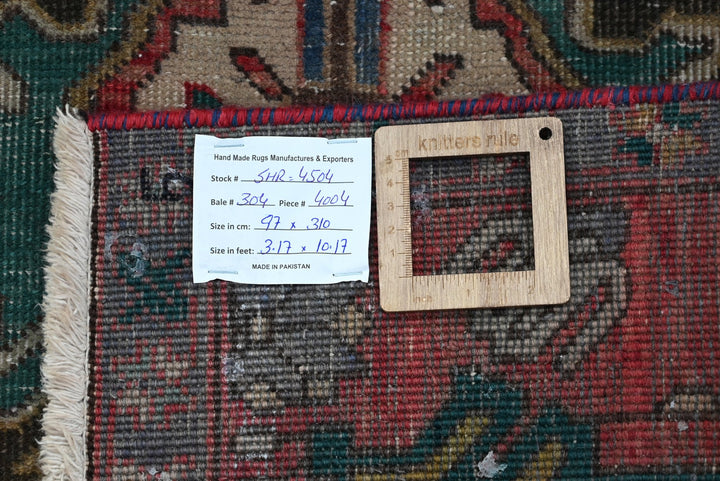 red Runner rug 3' 2" x 10' 2"