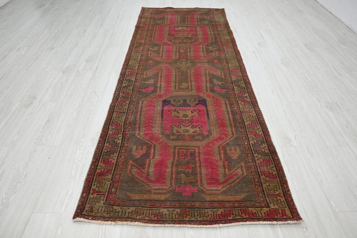 brown Runner rug 3' 7" x 10' 1"