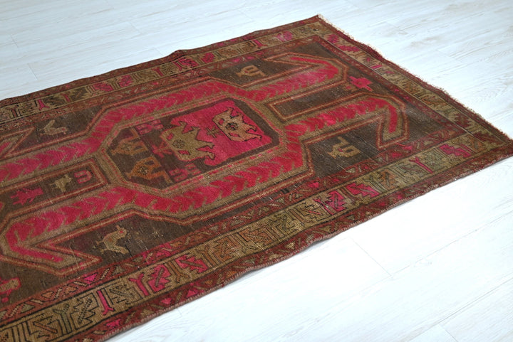 brown Runner rug 3' 7" x 10' 1"