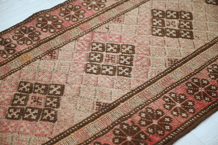 brown Runner rug 1' 11" x 8' 6"