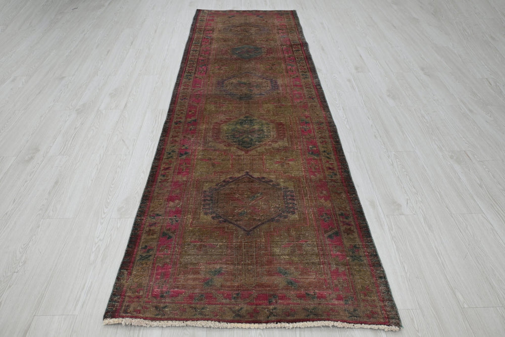 brown Runner rug 3' 3" x 10' 6"