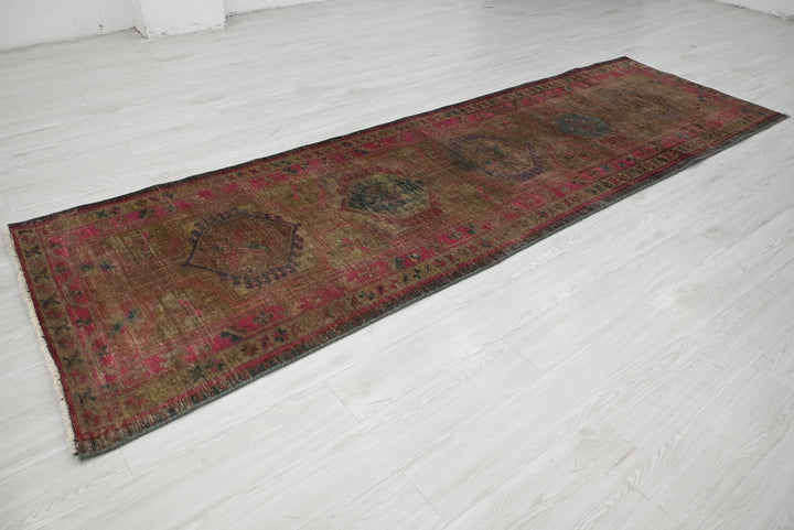 brown Runner rug 3' 3" x 10' 6"