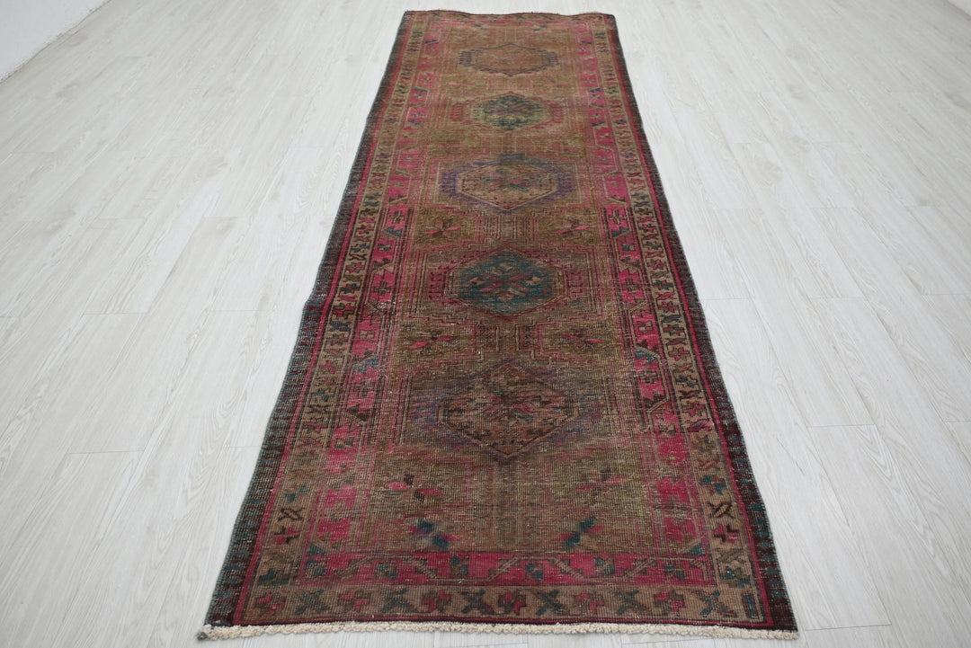 brown Runner rug 3' 3" x 10' 6"