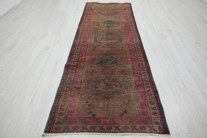 brown Runner rug 3' 3" x 10' 6"