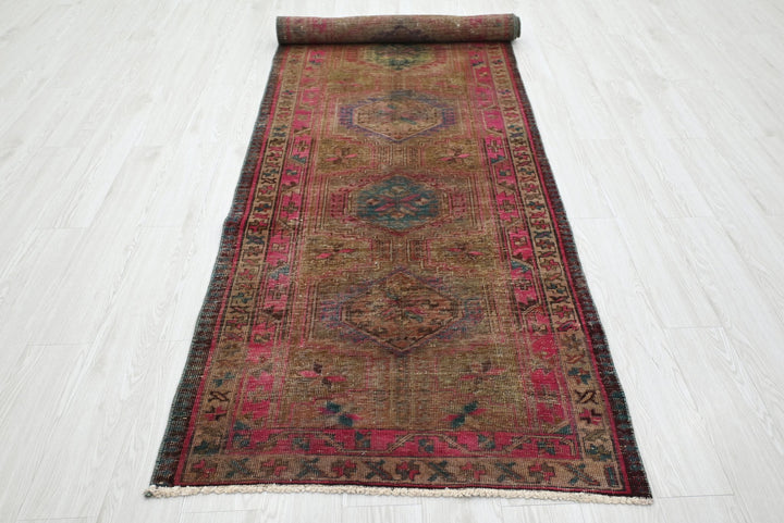 brown Runner rug 3' 3" x 10' 6"