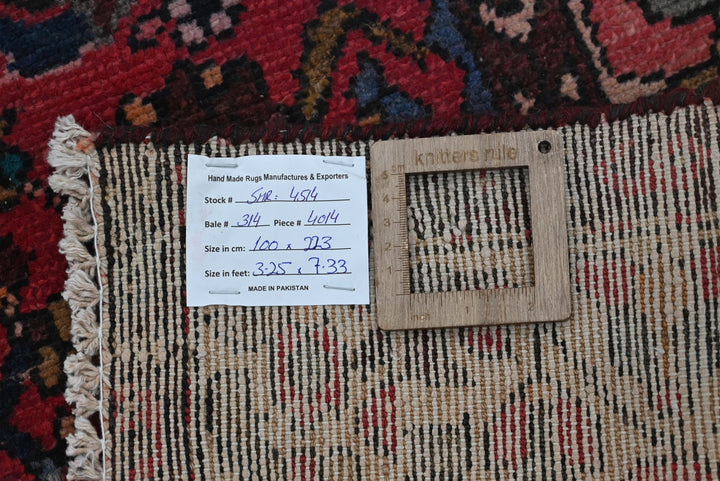 red Medium rug 3' 3" x 7' 4"