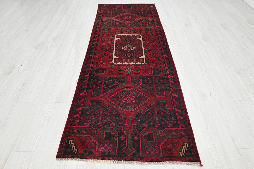 red Runner rug 3' 1" x 9' 2"