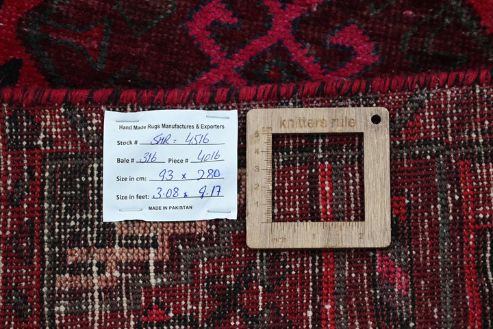 red Runner rug 3' 1" x 9' 2"